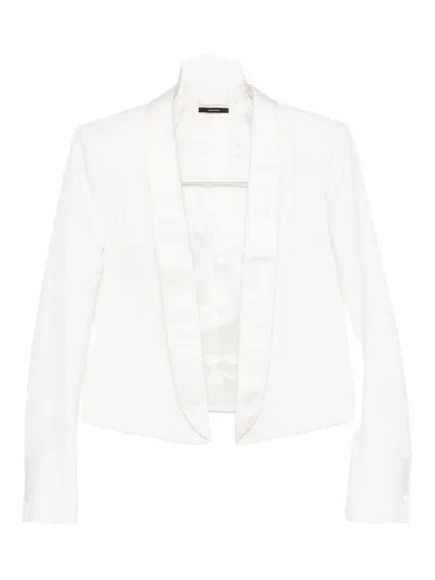 Tom Ford Wool Tuxedo Jacket In White