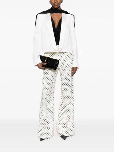 Tom Ford Wool Tuxedo Jacket In White