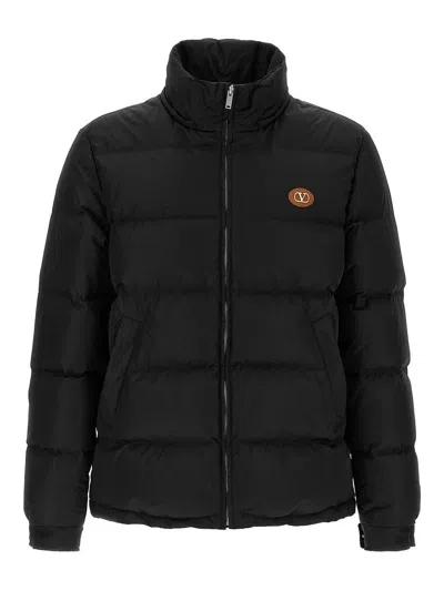Valentino Down Jacket In Black