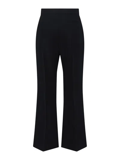 Valentino Tailored Trousers Belt Loops Gold Tone Detail In Black