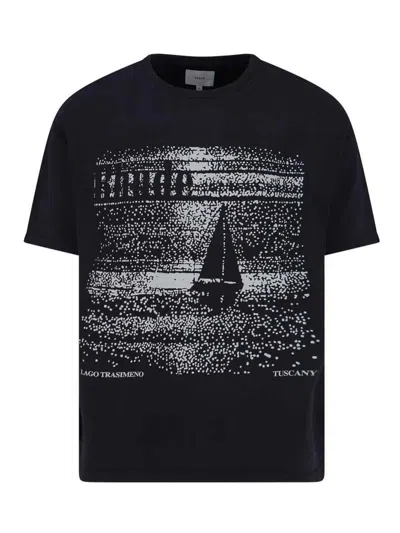 Rhude Graphic Print Crew Neck Short Sleeve T-shirt In Black