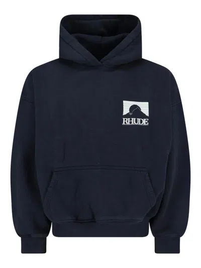 Rhude Graphic-print Hoodie In Black | ModeSens