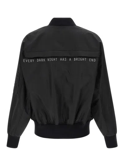 44 Label Group Outer Bomber Jacket In Black