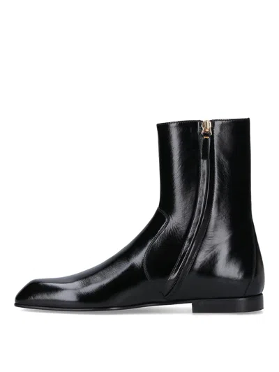 Khaite Glossy Enameled Leather Boot In Multi