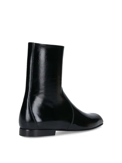 Khaite Glossy Enameled Leather Boot In Multi