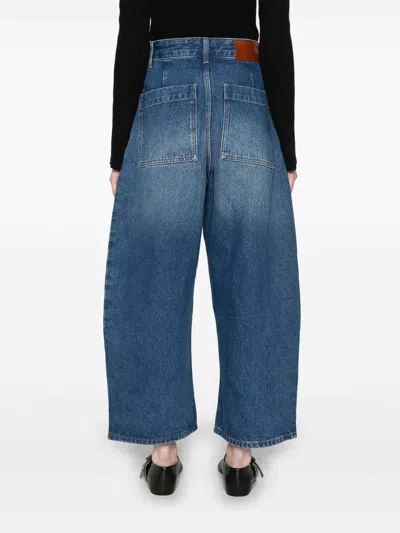 Studio Nicholson Cropped Denim Jeans In Blue