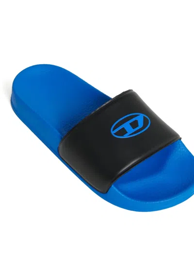 Diesel Logo-print Slippers In Multi
