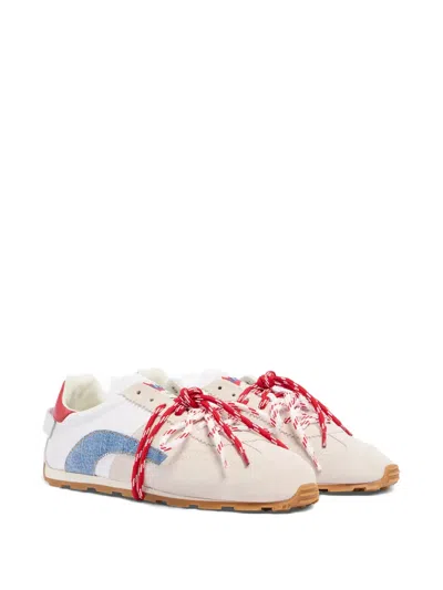 Dsquared2 Dc-642 Denim Panelled Trainers In Multi