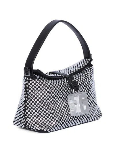 Gcds Mini Mega Comma Shoulder Bag In Silver