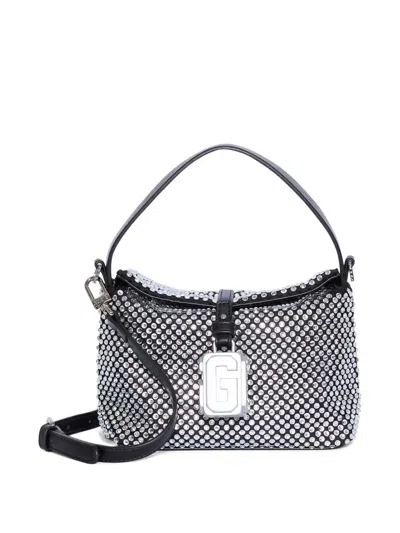 Gcds Mini Mega Comma Shoulder Bag In Silver