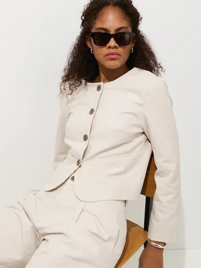 Alex Mill Soho Jacket In Cotton Linen In White