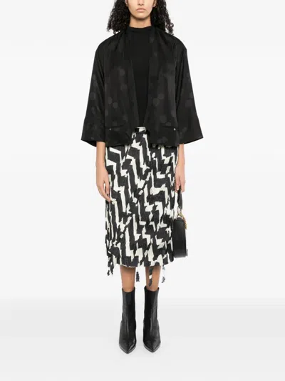 Less Polka Dot Oversized Jacket In Black