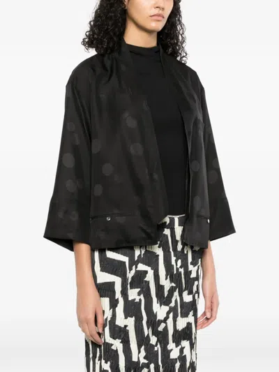 Less Polka Dot Oversized Jacket In Black