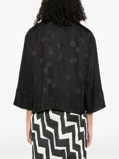 Less Polka Dot Oversized Jacket In Black