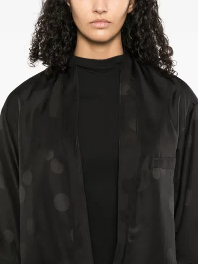 Less Polka Dot Oversized Jacket In Black