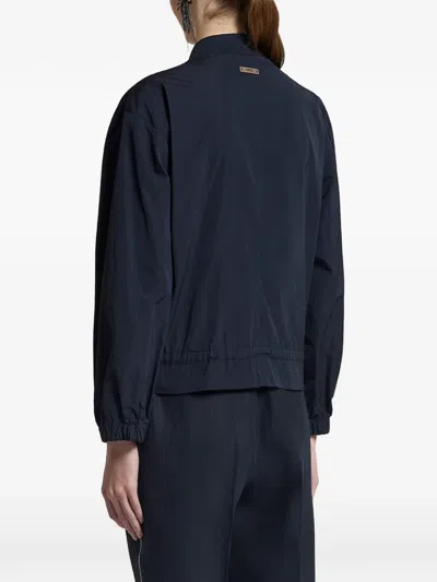 Peserico Flap-pocket Bomber Jacket In Blue