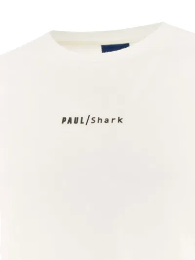 Paul & Shark Lightweight Cotton Jersey T-shirt With Print In White