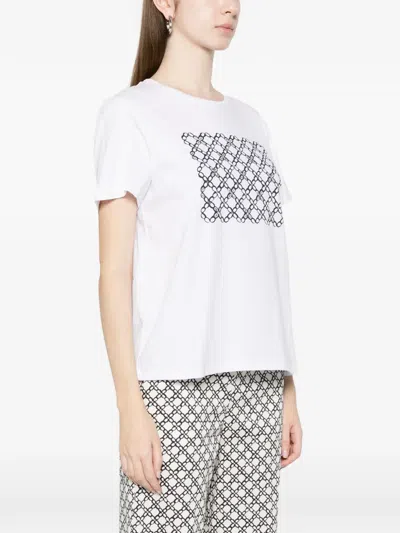Marella Print T-shirt In White