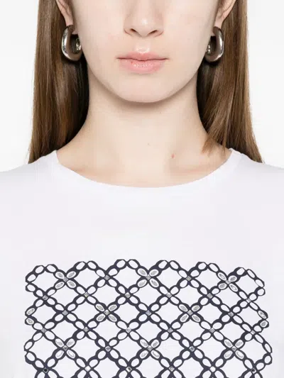 Marella Print T-shirt In White