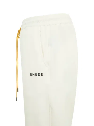Rhude Drawstring Track Pants In White