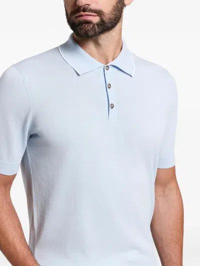Peserico Buttoned Polo In Blue