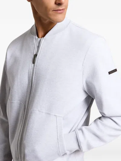 Peserico Zip Bomber Jacket In White