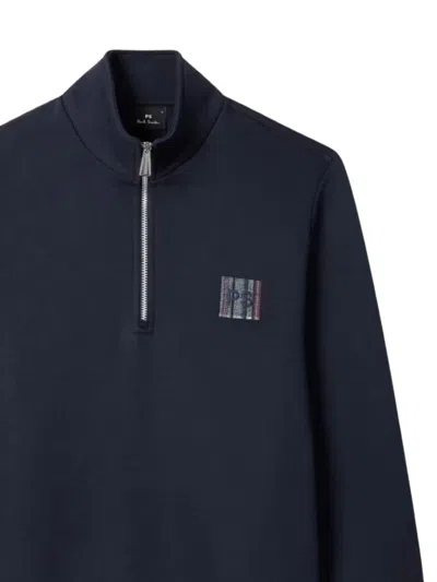 Mps Half Zip Sweatshirt In Blue