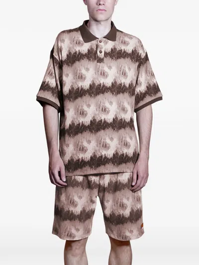 Maison Hideout Cloud Pattern Knit Shorts In Multi