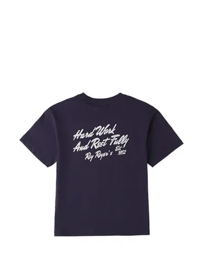 Roy Rogers Logo T-shirt In Blue