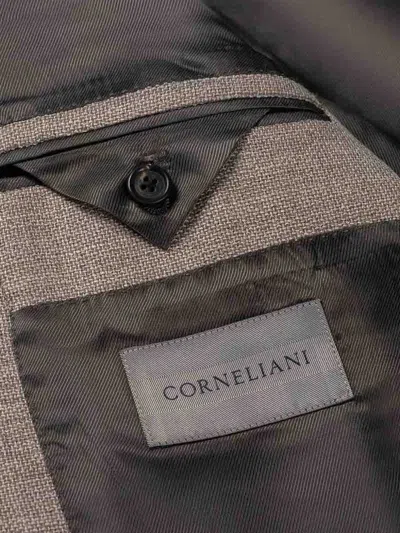 Corneliani Notched-lapels Blazer In Neutral
