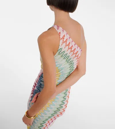 Missoni One-shoulder Zig-zag Maxi Dress In Multi