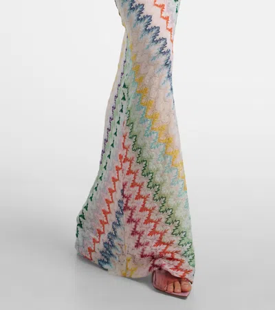Missoni One-shoulder Zig-zag Maxi Dress In Multi