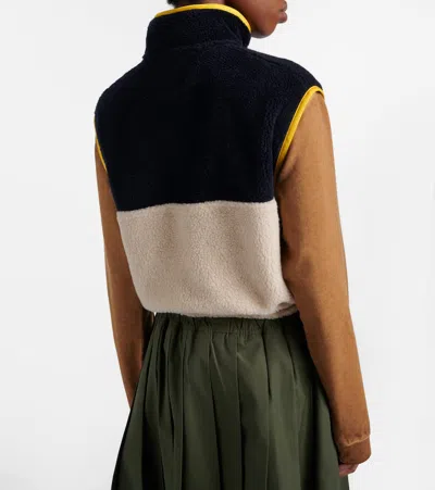 Prada Cropped Teddy Vest In Multi
