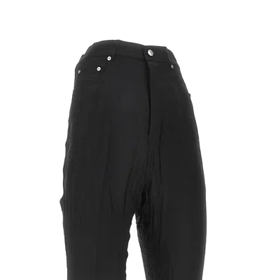 Rick Owens Bolan Bootcut Belt Loop Five Pocket Trousers In Black