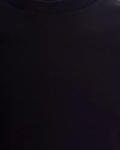 Herno Knit Effect Blue T-shirt In Blue