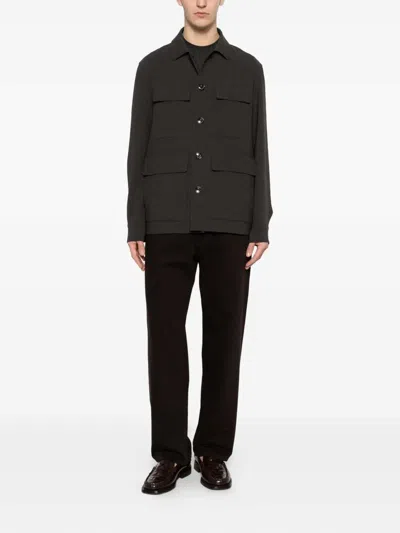 Montecore Button-up Jacket In Black