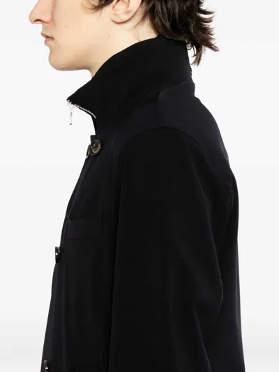 Montecore Double-breasted Jacket With Hood In Black