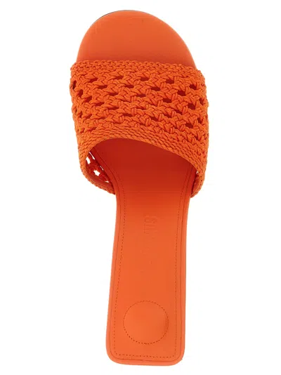 Jacquemus Les Mules Cubisto Sandals Open Toe Stiletto In Orange