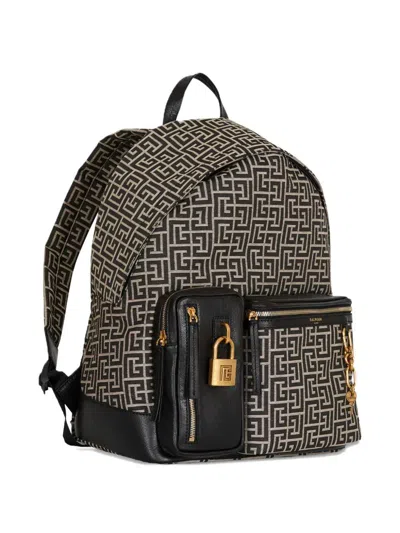 Balmain Pulse Backpack With Jacquard Monogram