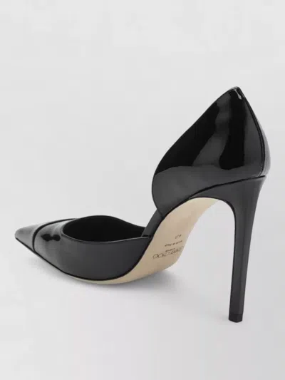 Jimmy Choo Brigitte Black Pumps With Thin Heel In Shiny Leather Woman