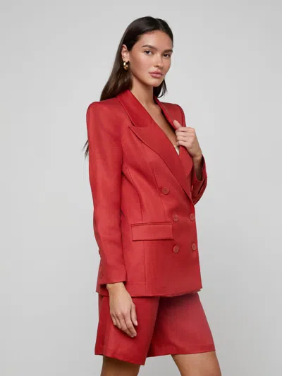 L'agence Cambrie Oversized Blazer In Red