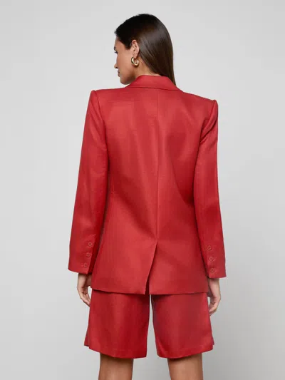 L'agence Cambrie Oversized Blazer In Red