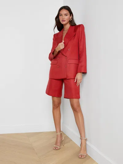 L'agence Cambrie Oversized Blazer In Red