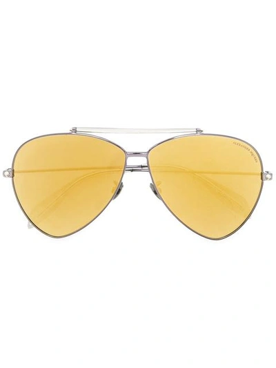 Alexander Mcqueen Aviator Sunglasses In 003