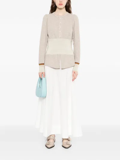 Toga Double Face T-shirt In Neutral