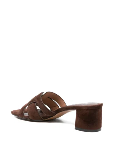 Bibi Lou Suede Mules In Brown