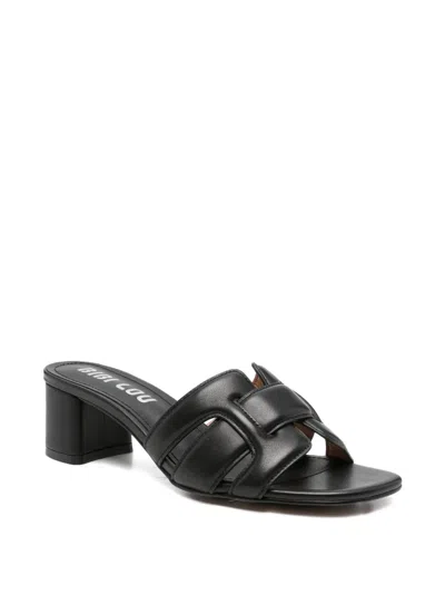 Bibi Lou Leather Mules In Black