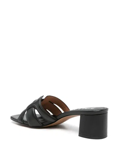 Bibi Lou Leather Mules In Black