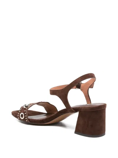 Bibi Lou Studded-strap Sandals In Brown