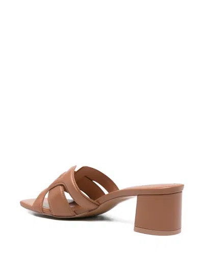 Bibi Lou Leather Mules In Brown